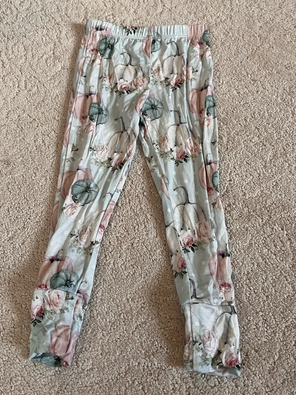 Posh Peanut Long Sleeve Pajama Set “Jackie” (girly pumpkin) Size 2T EUC
